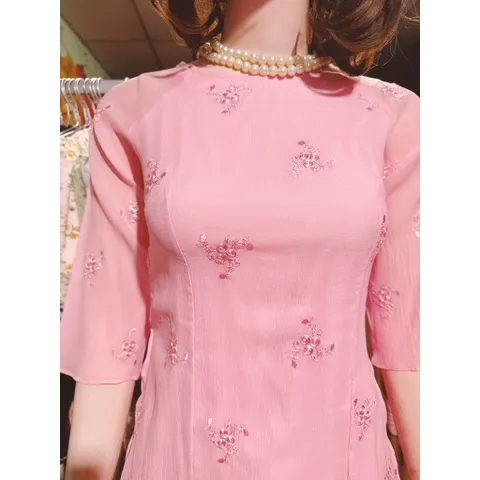 Áo dài thêu hoa siêu đẹp Hàng có sẵn giao ngay  Size SM Giá 290k/ áo dài