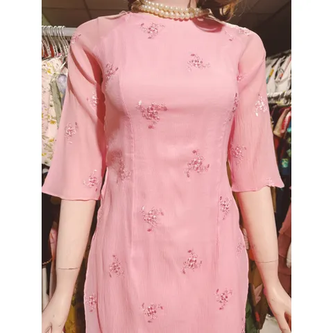 Áo dài thêu hoa siêu đẹp Hàng có sẵn giao ngay  Size SM Giá 290k/ áo dài