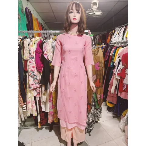 Áo dài thêu hoa siêu đẹp Hàng có sẵn giao ngay  Size SM Giá 290k/ áo dài