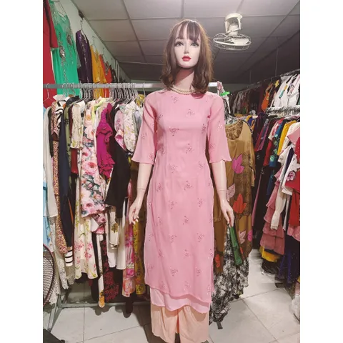 Áo dài thêu hoa siêu đẹp Hàng có sẵn giao ngay  Size SM Giá 290k/ áo dài