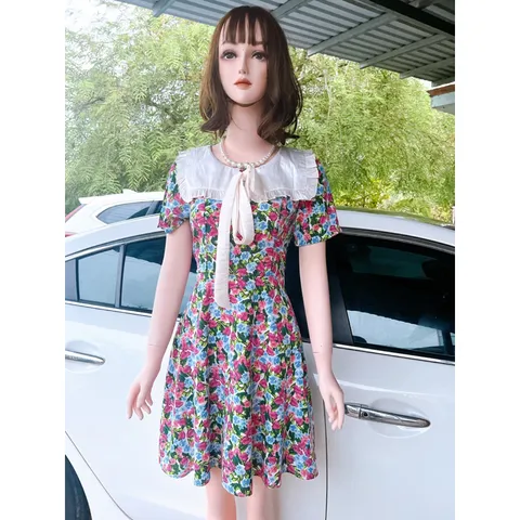 đầm hoa vintage cổ bèo cute Giá 290k Hàng có sẵn giao ngay