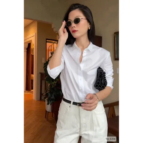 Áo sơ mi trắng basic  Hàng có sẵn giao ngay Đủ size tới 80kg Giá 190k/ cái