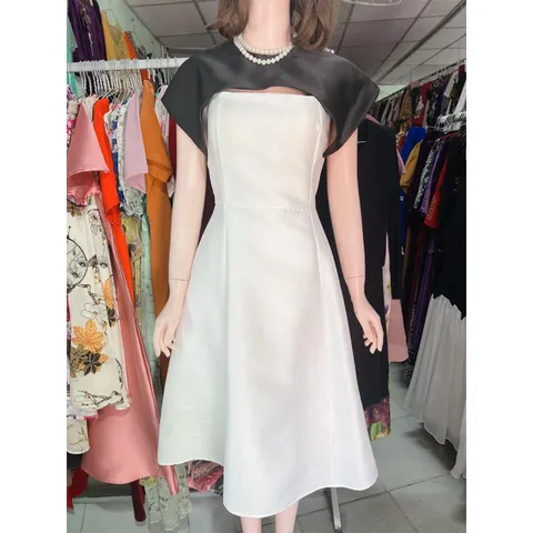 Đầm dự tiệc tiểu thư thiết kế choàng vai che bắp tay sang chảnh  Hàng có sẵn giao ngay L Chất liệu tapta cao cấp