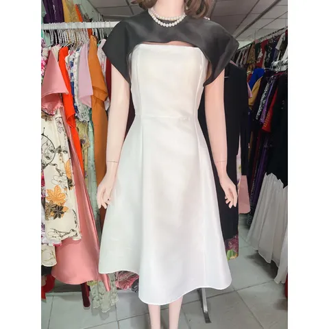 Đầm dự tiệc tiểu thư thiết kế choàng vai che bắp tay sang chảnh  Hàng có sẵn giao ngay L Chất liệu tapta cao cấp