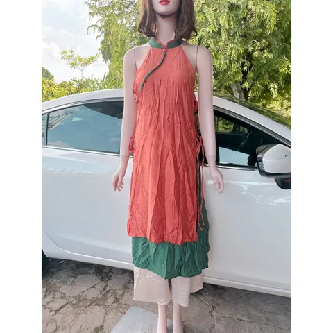 Áo Yếm Áo dài + quần Lụa Cao Cấp Hàng có sẵn giao ngay Có đủ size SML Giá 390k/ cả set