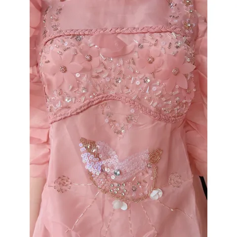 ĐẦM XUÔNG VOAN TAY CÁNH TIÊN ĐÍNH CƯỜM Giá 390k ( shop khác đang bán gần 6xx) Hàng coa sẵn giao ngay  Có màu hồng + xanh