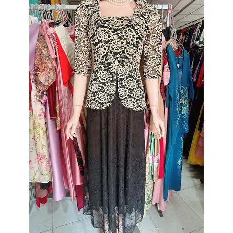 Đầm cổ vest trung niên peplum ren cao cấp  Hàng có sẵn giao ngay Dứoi 70kg mặc đẹp Giá 399k Chất liệu ren cao cấp
