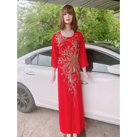 Áo daì 4 tà đính kết siêu đẹp Giá 490k ( quần 100k/ cái) Size 5XL Hàng có sẵn giao ngay