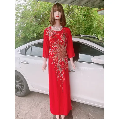 Áo daì 4 tà đính kết siêu đẹp Giá 490k ( quần 100k/ cái) Size 5XL Hàng có sẵn giao ngay