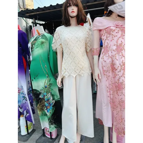set Áo ren tiểu thư sang chảnh + quần dài Hàng có sẵn giao ngay Giá 390k/ cả set gồm áo và quần dài