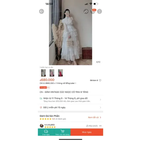 Đầm trắng cao cấp Giá 390k Hàng có sẵn giao ngay
