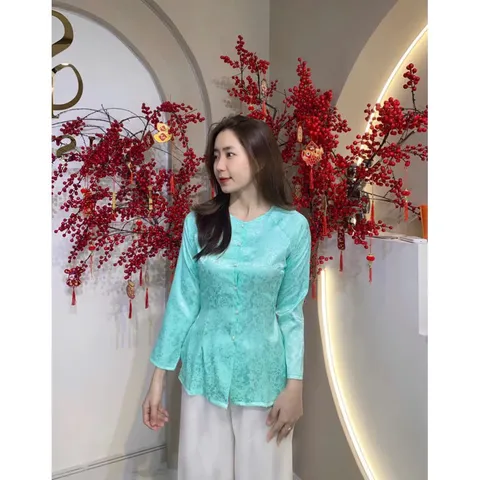 ÁO LẺ BÀ BA ( KHÔNG QUẦN ) - VẢI GẤM TAY DÀI NÚT NGỌC  Hàng có sẵn giao ngay Đủ size Giá 190k ( áo) Quần 100k/ cái