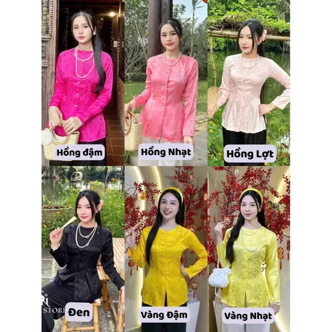 ÁO LẺ BÀ BA ( KHÔNG QUẦN ) - VẢI GẤM TAY DÀI NÚT NGỌC  Hàng có sẵn giao ngay Đủ size Giá 190k ( áo) Quần 100k/ cái