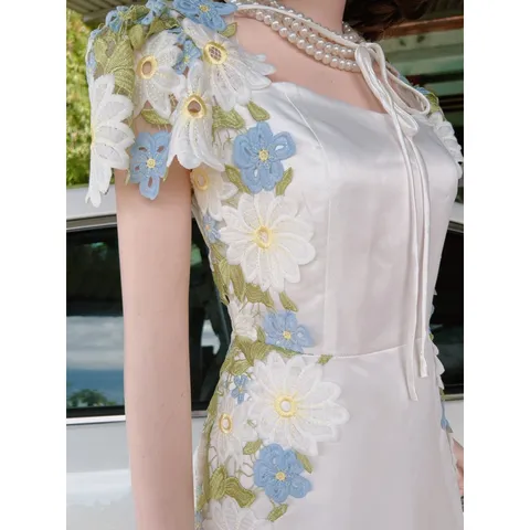 Đầm siêu cấp Giá 490k Hàng coa sẵn giao ngay Ren y hình + tapta