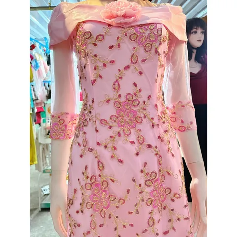 Đầm  Dạ hội áo dài ren Hàng có sẵn giao ngay M Đủ size Bên trong đã có dạng váy  Giá 550k Có size tới 75kg