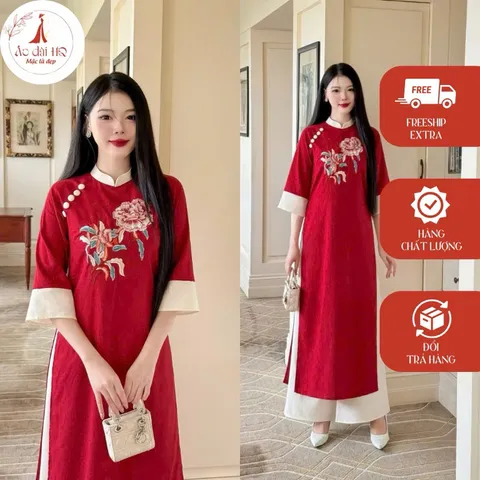 Áo dài hoạ tiết sang trọng