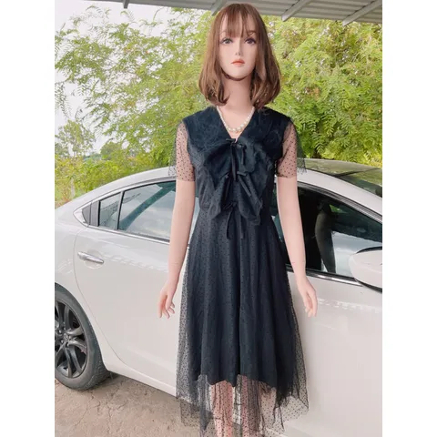 Đầm ren bi màu đen Hàng có sẵn giao ngay SM Chất liệu ren bi có lót bên trong Liên hệ 090.86.99.113