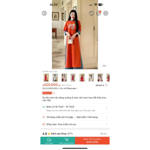 set áo dài hoạ tiết thêu sang trọng