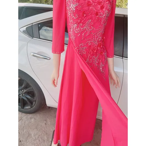 Đầm dạ hội áo dài đã có quần bên trong   đính kết thủ công Hàng đính kết tỉ mỉ sang trọng Giá 650k Hang có sẵn giao ngay