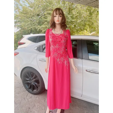 Đầm dạ hội áo dài đã có quần bên trong   đính kết thủ công Hàng đính kết tỉ mỉ sang trọng Giá 650k Hang có sẵn giao ngay