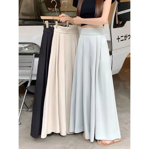 quần suông dài ống rộng qc siêu hot ạ Chất cát len tuyết dày dặn lắm nhé