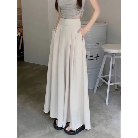 quần suông dài ống rộng qc siêu hot ạ Chất cát len tuyết dày dặn lắm nhé