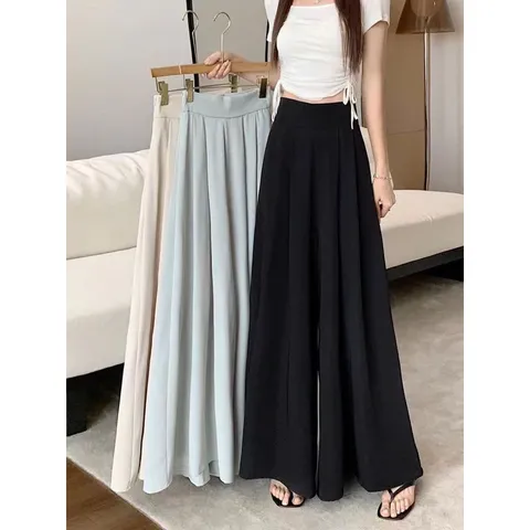 quần suông dài ống rộng qc siêu hot ạ Chất cát len tuyết dày dặn lắm nhé