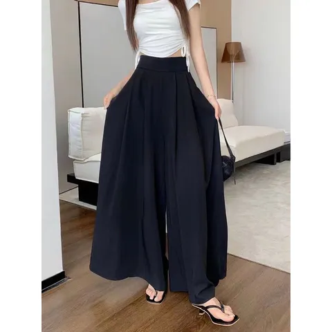 quần suông dài ống rộng qc siêu hot ạ Chất cát len tuyết dày dặn lắm nhé