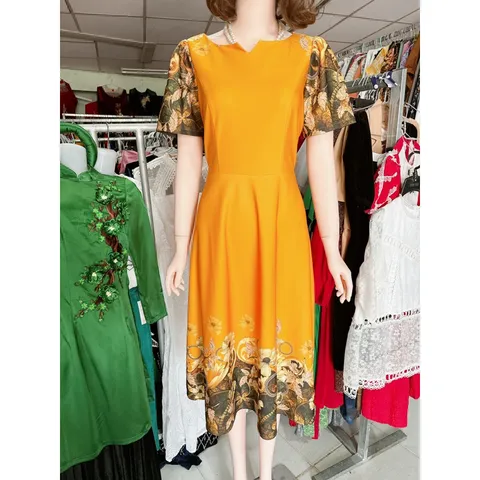Đầm hoa chân bông Quảng châu cao cấp  Hàng có sẵn giao ngay  Size SML Giá 290k Co giãn dễ mặc  Chất liệu thun cotton