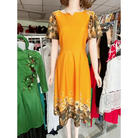 Đầm hoa chân bông Quảng châu cao cấp  Hàng có sẵn giao ngay  Size SML Giá 290k Co giãn dễ mặc  Chất liệu thun cotton