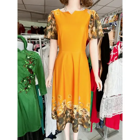 Đầm hoa chân bông Quảng châu cao cấp  Hàng có sẵn giao ngay  Size SML Giá 290k Co giãn dễ mặc  Chất liệu thun cotton
