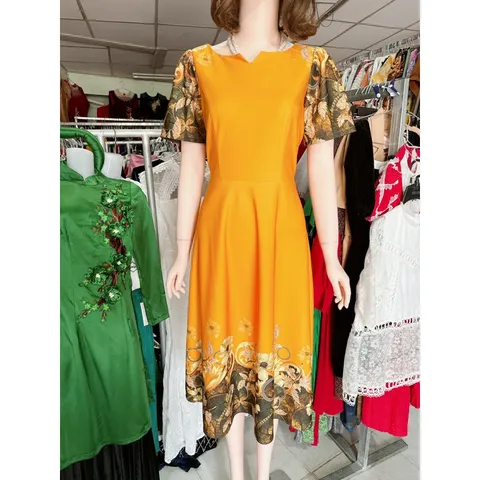 Đầm hoa chân bông Quảng châu cao cấp  Hàng có sẵn giao ngay  Size SML Giá 290k Co giãn dễ mặc  Chất liệu thun cotton