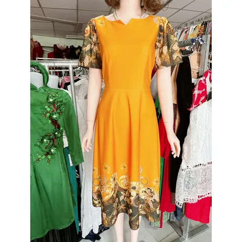 Đầm hoa chân bông Quảng châu cao cấp  Hàng có sẵn giao ngay  Size SML Giá 290k Co giãn dễ mặc  Chất liệu thun cotton