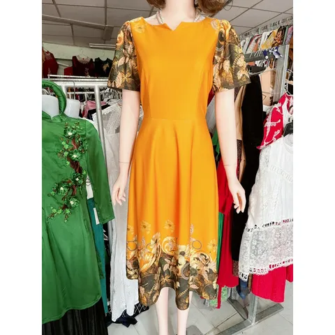 Đầm hoa chân bông Quảng châu cao cấp  Hàng có sẵn giao ngay  Size SML Giá 290k Co giãn dễ mặc  Chất liệu thun cotton