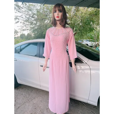 Áo dài đính kết Hàng đính kết siêu đẹp, bling bling, siêu sang Áo dài chifffon 4 tà đính kết Giá 490k/ áo dài