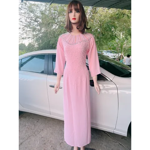 Áo dài đính kết Hàng đính kết siêu đẹp, bling bling, siêu sang Áo dài chifffon 4 tà đính kết Giá 490k/ áo dài