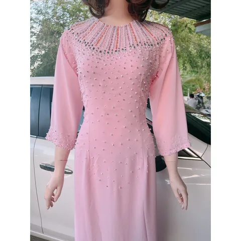 Áo dài đính kết Hàng đính kết siêu đẹp, bling bling, siêu sang Áo dài chifffon 4 tà đính kết Giá 490k/ áo dài