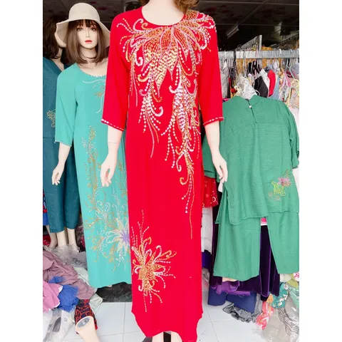 Áo dài đính kết  Size 4XL Hàng có sẵn giao ngay