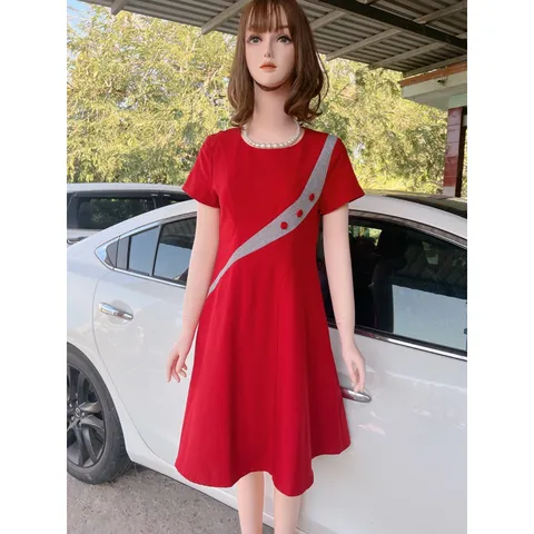 Đầm cách điệu Màu đỏ đô Giá 290k Hàng có sẵn giao ngay