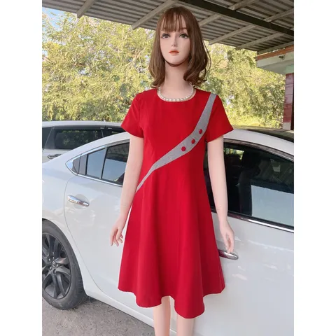 Đầm cách điệu Màu đỏ đô Giá 290k Hàng có sẵn giao ngay