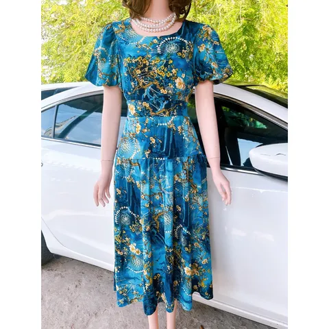 Đầm hoa siêu đẹp Giá 290k Hang có sẵn giao ngay Chất liệu mango cao cấp Dây kéo phía sau