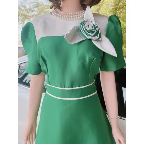 Đầm tapta xanh siêu đẹp Giá 290k Hàng có sẵn giao ngay XL Chất liệu tapta cao cấp