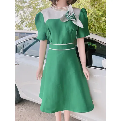 Đầm tapta xanh siêu đẹp Giá 290k Hàng có sẵn giao ngay XL Chất liệu tapta cao cấp