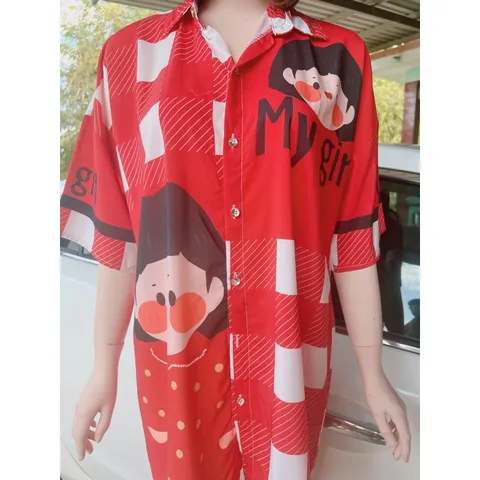 Chất sang xịn mịn Đầm sơ mi  Size 40-60kg Giá 220k Hàng có sẵn giao ngay