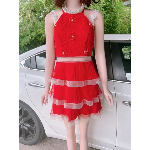 Đầm tầng công chuá Hàng có sẵn giao ngay Size S Đính kết như hình Giá 250k