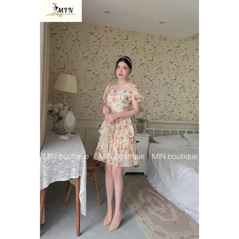 Đầm Quảng Châu siêu đẹp Giá 299k Hàng có sẵn giao ngay L Chất liệu voan tơ cao cấp