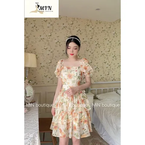 Đầm Quảng Châu siêu đẹp Giá 299k Hàng có sẵn giao ngay L Chất liệu voan tơ cao cấp