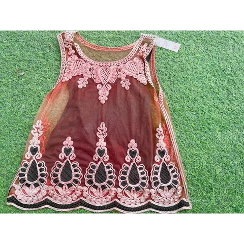 ÁO REN KẾT HỢP áo lót thun bên trong Giá 220k Hàng có sẵn giao ngay Màu đỏ