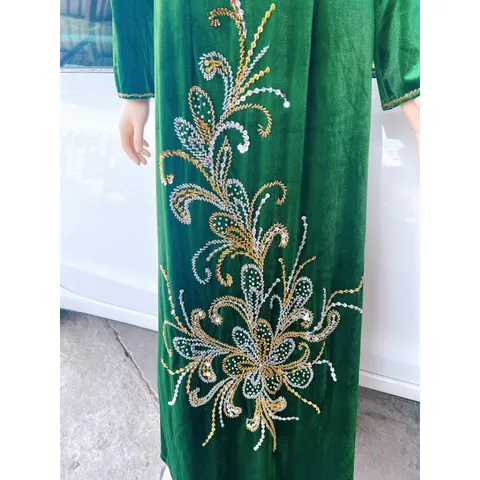 Áo dài nhung đính kết Hàng có sẵn giao ngay 2XL Giá 420k/ áo dài Quần 90k/ cái