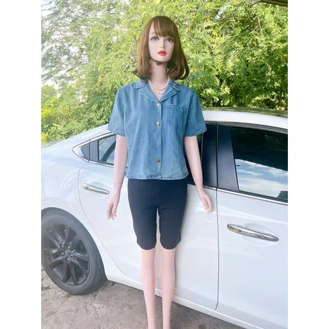 Set áo jean + quần ngố màu đen có 2 túi 2 bên Giá 290k Hàng có sẵn giao ngay